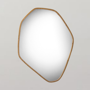 Ruby Wall Mirror - Natural Rattan Pebble Frame - 83cm