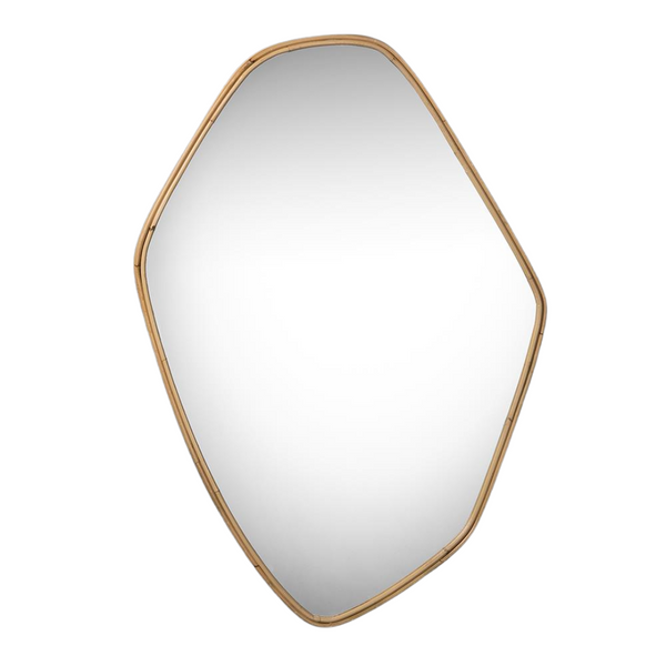 Ruby Wall Mirror - Natural Rattan Pebble Frame - 80cm