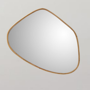 Ruby Wall Mirror - Natural Rattan Pebble Frame - 81cm