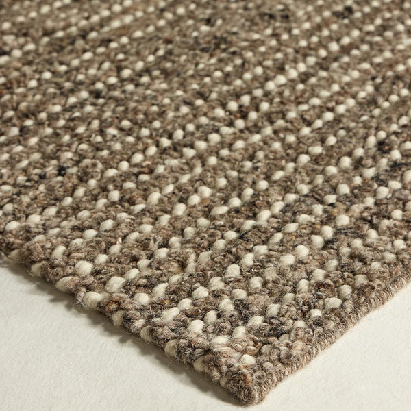 Ballia Rug - Brown Wool and Cotton Rug - 120 x 170cm