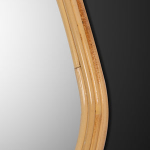 Ruby Wall Mirror - Natural Rattan Pebble Frame - 81cm