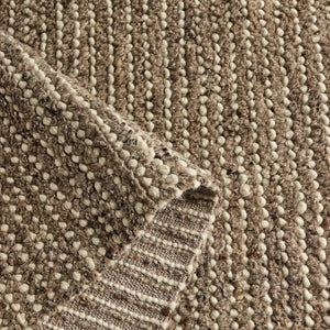 Ballia Rug - Brown Wool and Cotton Rug - 120 x 170cm