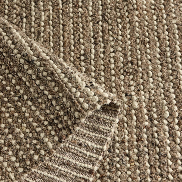 Ballia Rug - Brown Wool and Cotton Rug - 120 x 170cm
