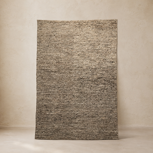 Ballia Rug - Brown Wool and Cotton Rug - 120 x 170cm