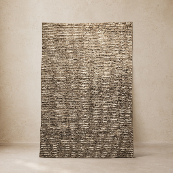 Ballia Rug - Brown Wool and Cotton Rug - 120 x 170cm
