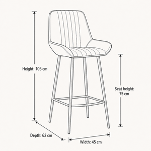 Brooklyn Bar Stool - 75cm