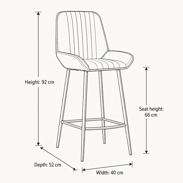 Brooklyn Bar Stool - 66cm