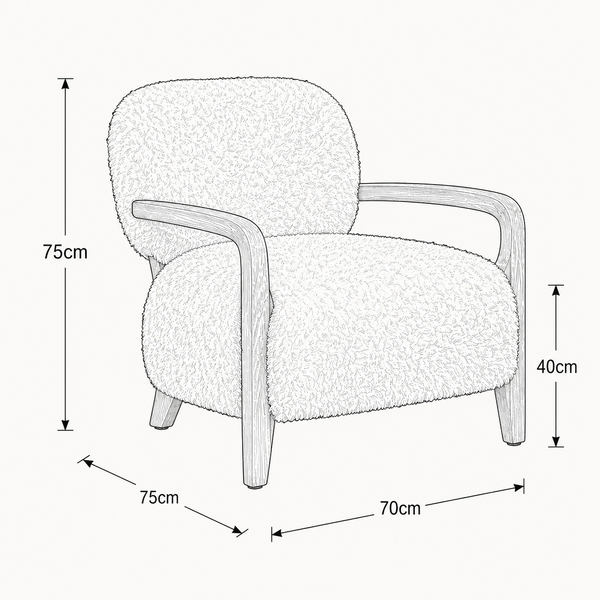 Eskimo Accent Chair - Faux Fur