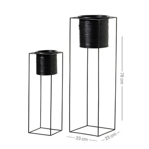 Char Plant Pots - Black