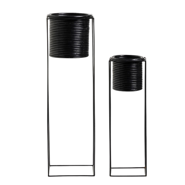 Char Plant Pots - Black