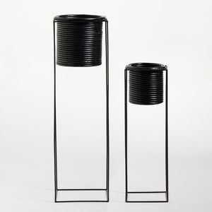 Char Plant Pots - Black