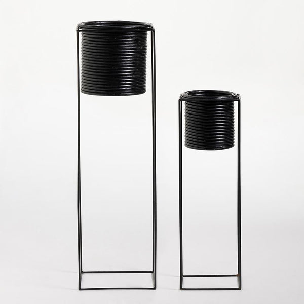Char Plant Pots - Black