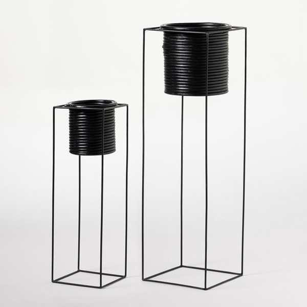 Char Plant Pots - Black
