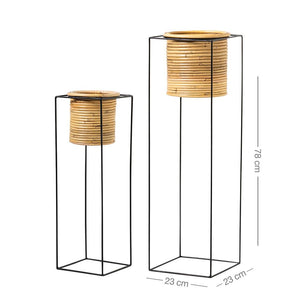 Char Plant Pots - Natural