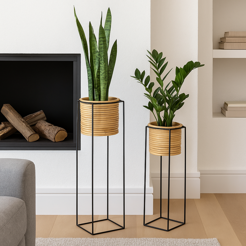 Char Plant Pots - Natural