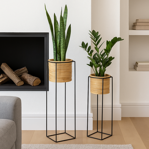Char Plant Pots - Natural