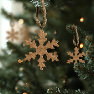 Wooden Snowflake Decoration - 11cm