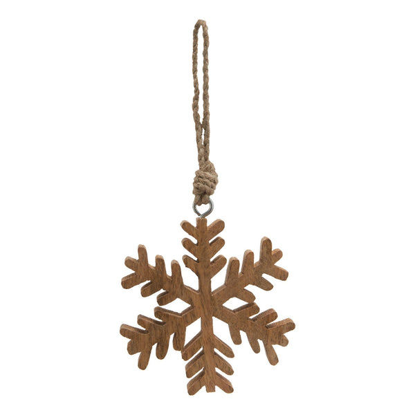 Wooden Snowflake Decoration - 11cm