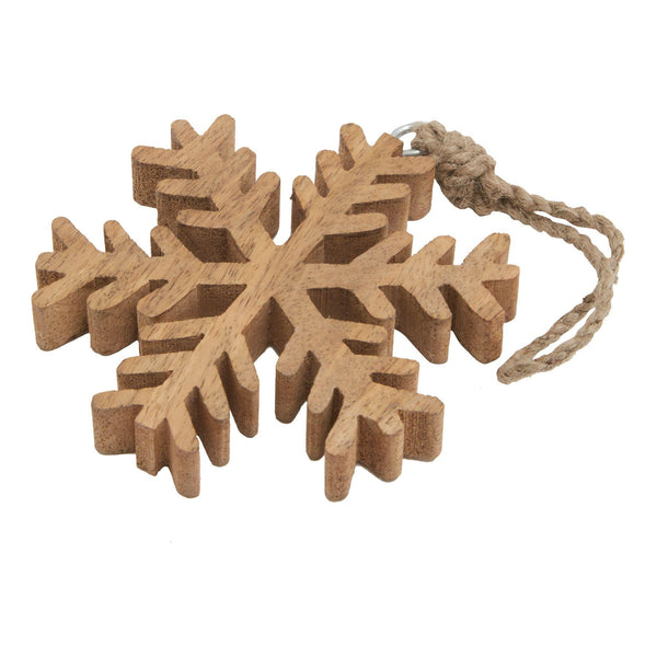 Wooden Snowflake Decoration - 11cm