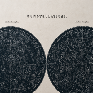 Constellations Maps Framed Wall Art x 70cm