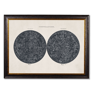Constellations Maps Framed Wall Art x 95cm