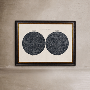 Constellations Maps Framed Wall Art x 70cm