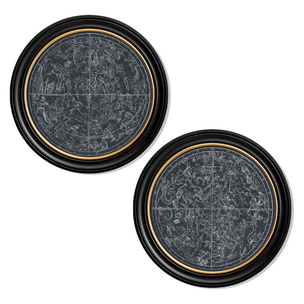 Constellations Maps Framed Wall Art - Set of 2 x 120cm