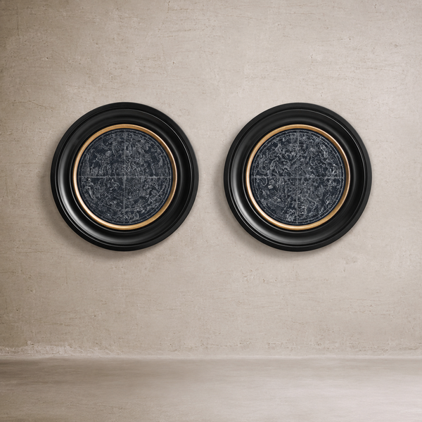 Constellations Maps Framed Wall Art - Set of 2 x 44cm