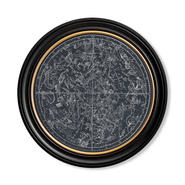 Constellations Maps Framed Wall Art - Set of 2 x 70cm