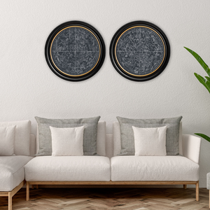 Constellations Maps Framed Wall Art - Set of 2 x 96cm