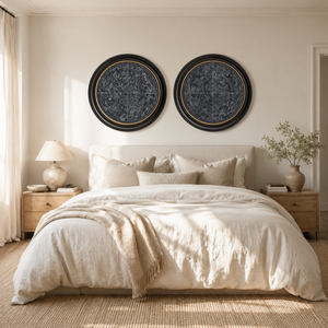 Constellations Maps Framed Wall Art - Set of 2 x 96cm