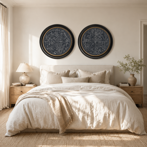 Constellations Maps Framed Wall Art - Set of 2 x 96cm