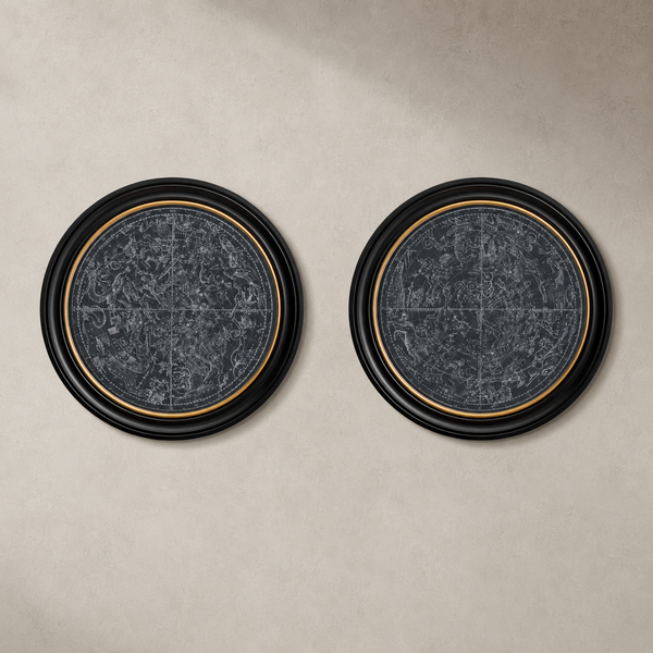 Constellations Maps Framed Wall Art - Set of 2 x 96cm