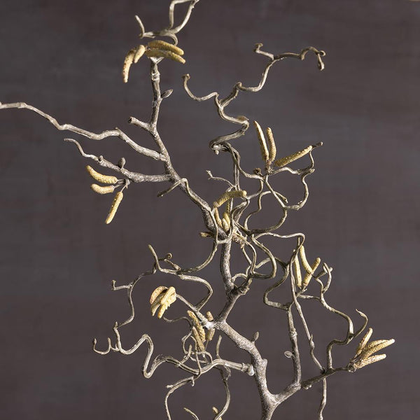 Contorted Willow Branch with Catkins