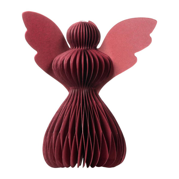 Cranberry Red Paper Angels - Pack of 5 - 10cm
