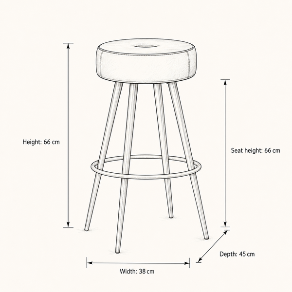 Crompton Bar Stool - 66cm
