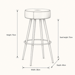Crompton Bar Stool - 75cm