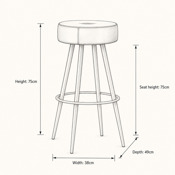 Crompton Bar Stool - 75cm