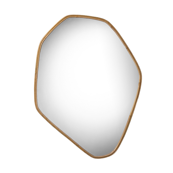 Ruby Wall Mirror - Natural Rattan Pebble Frame - 83cm