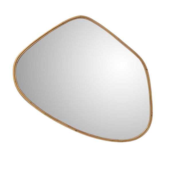 Ruby Wall Mirror - Natural Rattan Pebble Frame - 81cm