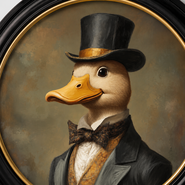 Dapper Duck Framed Wall Art x 70cm