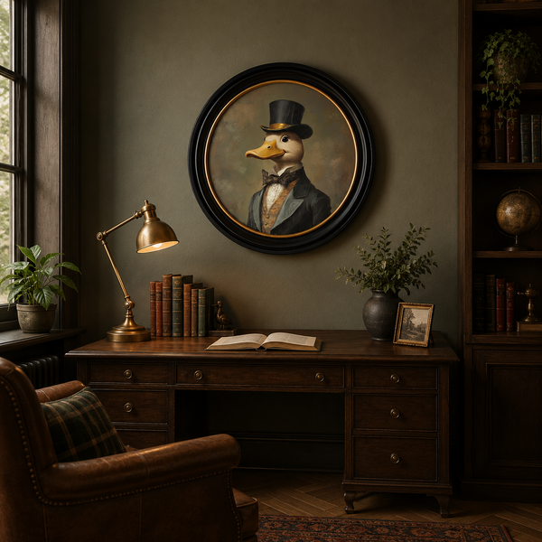 Dapper Duck Framed Wall Art x 70cm