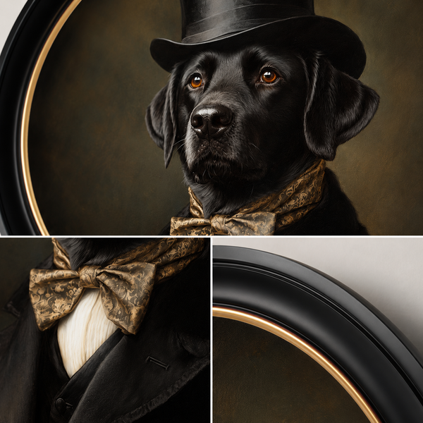 Dashing Dog Framed Wall Art x 70cm