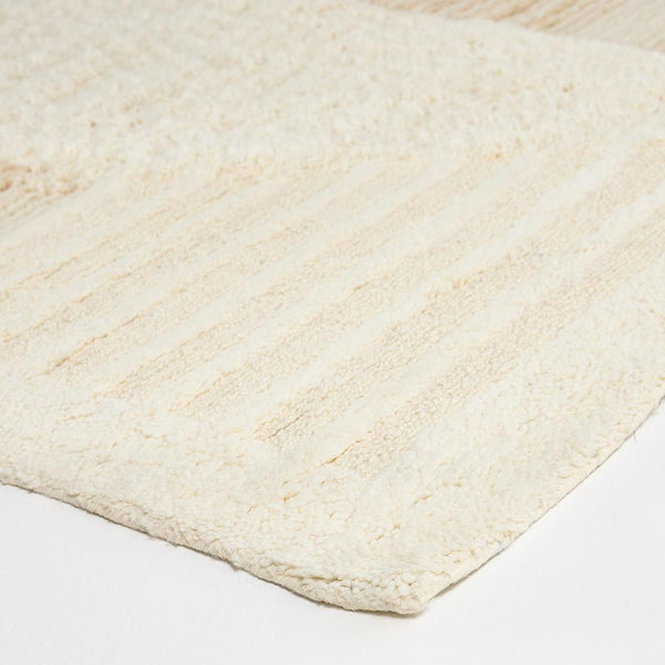 Jaipur Rug - White and Beige Wool Rug - 120 x 170cm