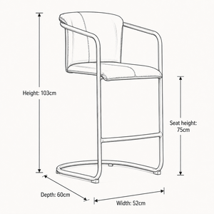Deansgate Bar Stool - 75cm