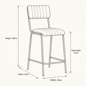Diner Bar Stool - 75cm