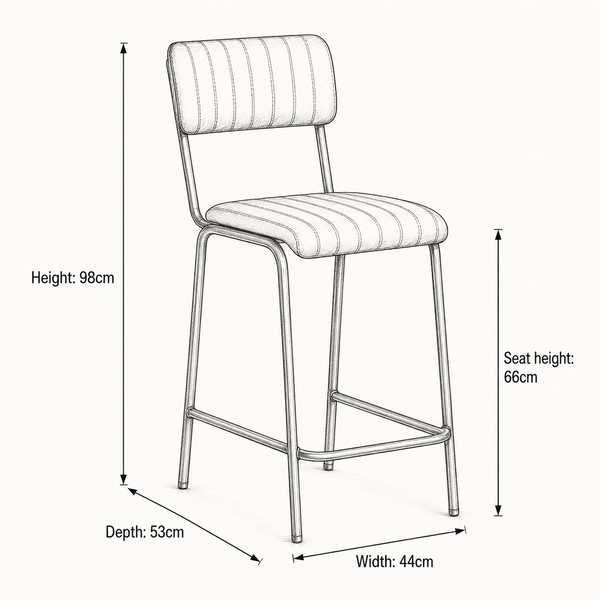 Diner Bar Stool - 66cm