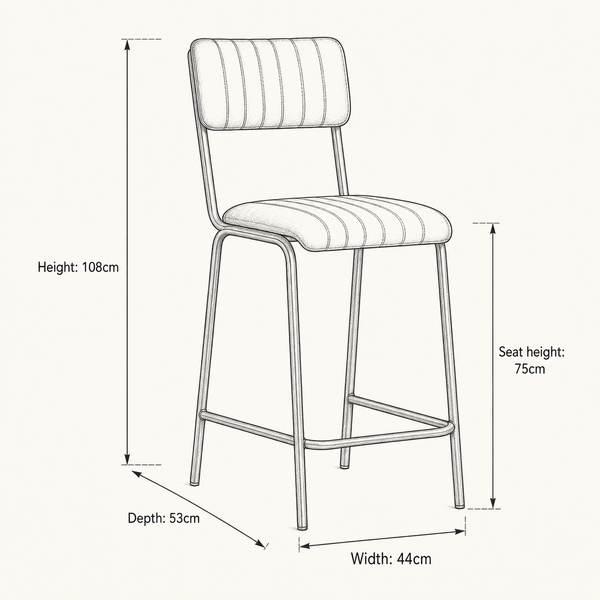 Diner Bar Stool - 75cm