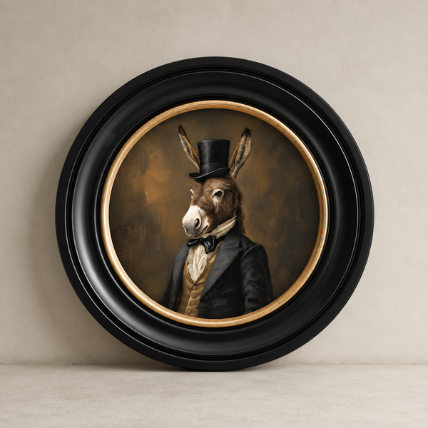 Distinguished Donkey Framed Wall Art x 44cm