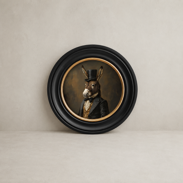 Distinguished Donkey Framed Wall Art x 44cm